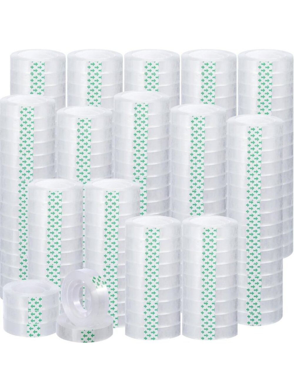 200 Clear Tape Rolls, 1/2" x 1260" Transparent Adhesive for Gift Wrapping